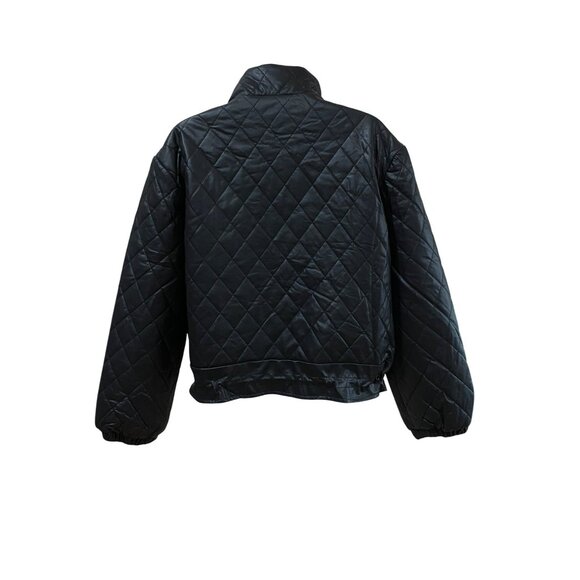 NWT Marc New York Black Quilted Jacket Size M Drawstring Waistline - Picture 3 of 8